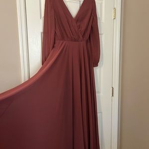 Revelry Bridesmaid Dress size 12 Rosewood -947